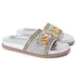 Papete Feminina com Pedraria e Brilho Cristal