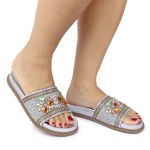 Papete Feminina com Pedraria e Brilho Cristal