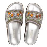 Papete Feminina com Pedraria e Brilho Cristal