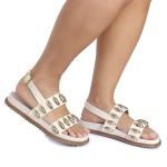 Sandalia Papete Sola Baixa Lara Off White