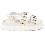Sandalia Papete Sola Alta Lara Off White
