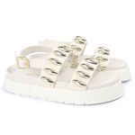 Sandalia Papete Sola Alta Lara Off White