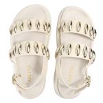 Sandalia Papete Sola Alta Lara Off White