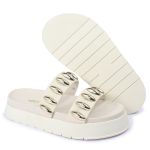 Sandalia Papete Sola Alta Isis Off White