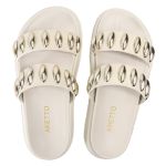 Sandalia Papete Sola Alta Isis Off White