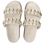 Sandalia Papete Sola Baixa Isis Off White
