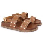 Sandalia Papete Sola Baixa Eloá Caramelo