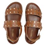 Sandalia Papete Sola Baixa Eloá Caramelo