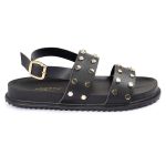 Sandalia Papete Sola Baixa Eloá Preta