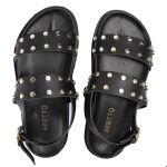 Sandalia Papete Sola Baixa Eloá Preta