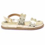 Sandalia Papete Sola Baixa Eloá Dourada