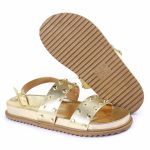 Sandalia Papete Sola Baixa Eloá Dourada