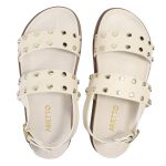 Sandalia Papete Sola Baixa Eloá Off White