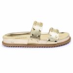 Sandalia Papete Sola Baixa Olivia Dourada