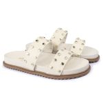 Sandalia Papete Sola Baixa Olivia Off White