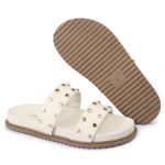Sandalia Papete Sola Baixa Olivia Off White