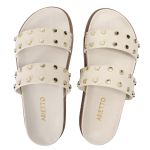 Sandalia Papete Sola Baixa Olivia Off White