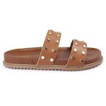 Sandalia Papete Sola Baixa Olivia Caramelo