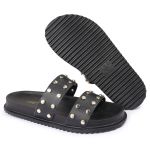 Sandalia Papete Sola Baixa Olivia Preta