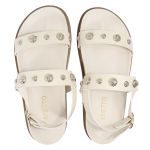 Sandalia Papete Sola Baixa Milene Off White