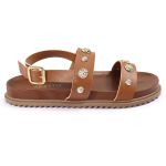 Sandalia Papete Sola Baixa Milene Caramelo