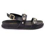 Sandalia Papete Sola Baixa Milene Preta