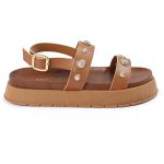 Sandalia Papete Sola Alta Milene Caramelo