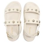 Sandalia Papete Sola Alta Milene Off White