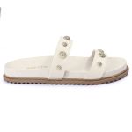 Sandalia Papete Sola Baixa Melina Off White