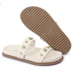 Sandalia Papete Sola Baixa Melina Off White