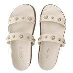 Sandalia Papete Sola Baixa Melina Off White