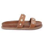 Sandalia Papete Sola Baixa Melina Caramelo