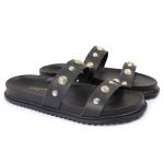 Sandalia Papete Sola Baixa Melina Preto