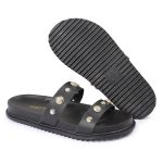 Sandalia Papete Sola Baixa Melina Preto