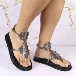 Sandalia Papete Sola Baixa Sara Prata Velho