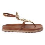 Sandalia Papete Sola Baixa Sara Caramelo