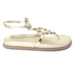 Sandalia Papete Sola Baixa Sara Dourada