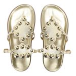 Sandalia Papete Sola Baixa Sara Dourada