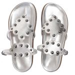 Sandalia Papete Sola Baixa Sara Prata