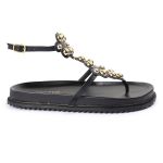 Sandalia Papete Sola Baixa Sara Preta