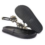 Sandalia Papete Sola Baixa Sara Preta