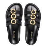 Sandalia Papete Sola Baixa Luci Preta