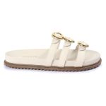 Sandalia Papete Sola Baixa Luci Off White