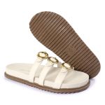 Sandalia Papete Sola Baixa Luci Off White