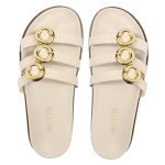 Sandalia Papete Sola Baixa Luci Off White