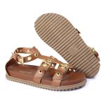 Sandalia Papete Sola Baixa Lila Caramelo