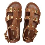 Sandalia Papete Sola Baixa Lila Caramelo