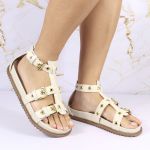 Sandalia Papete Sola Baixa Lila Off White