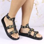 Sandalia Papete Sola Baixa Lila Preto