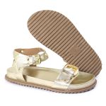 Sandalia Papete Sola Baixa Tina Dourada